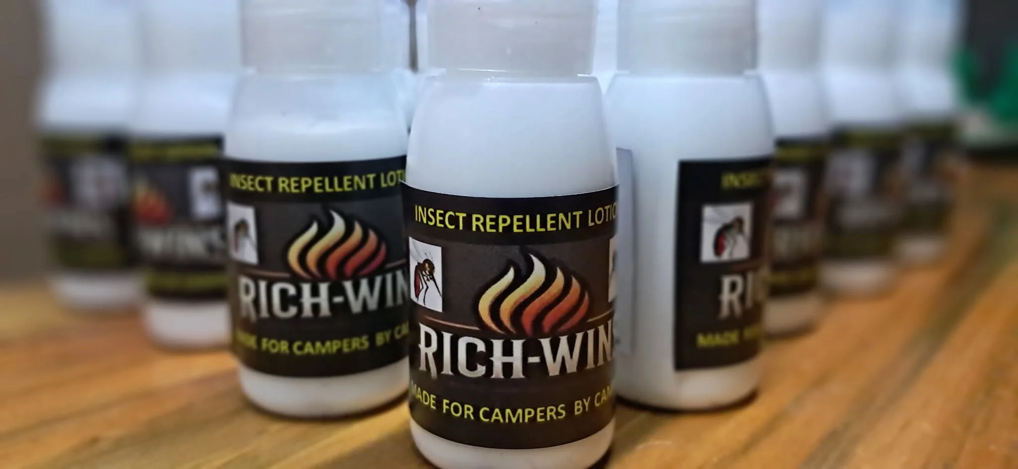 Natural insect repellent lotion by Rich wins firelighters